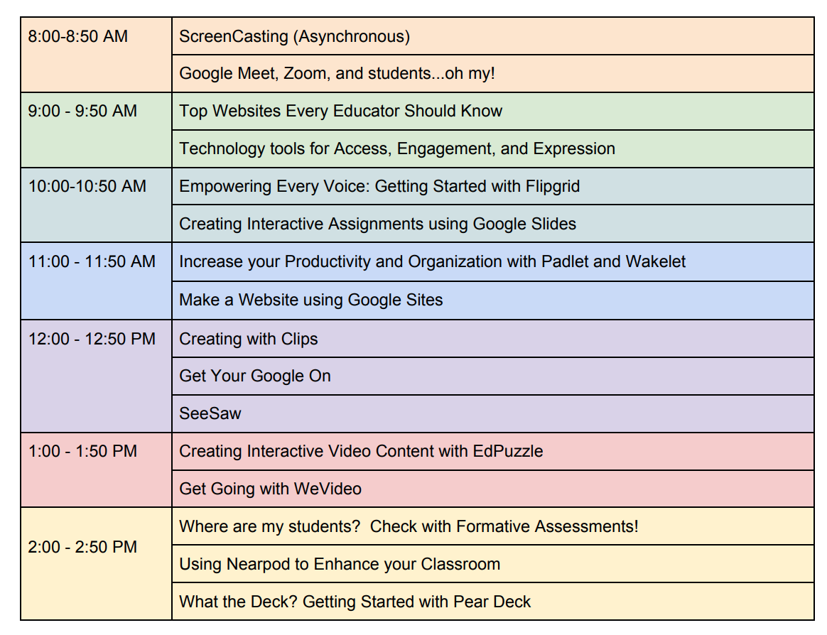 Educators- interested in learning about popular remote learning tools?  Here's a link to Monday's virtual conference offerings...check it out!  

Register today bit.ly/3huJ2pQ

docs.google.com/document/d/1ac…

<a href="/IllinoisASA/">IASA</a>