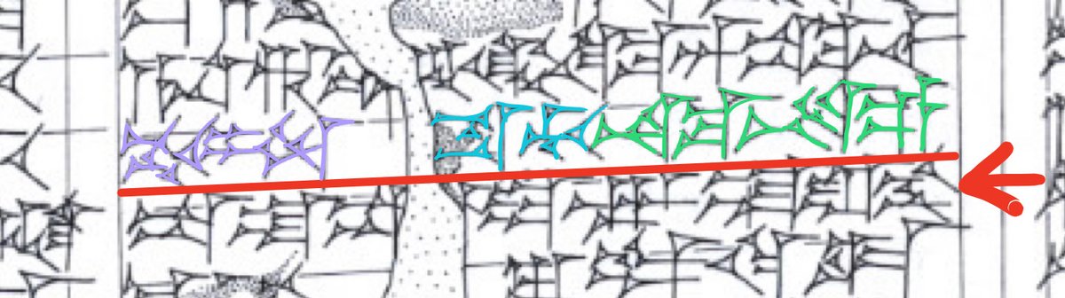 Next to last line!P - am-mi-nim or, a common word, ammīnim "why"B - there is slight damage, but the first sign can be made out as ed/et/eṭ/id/it/iṭ, and the second sign as "ti"