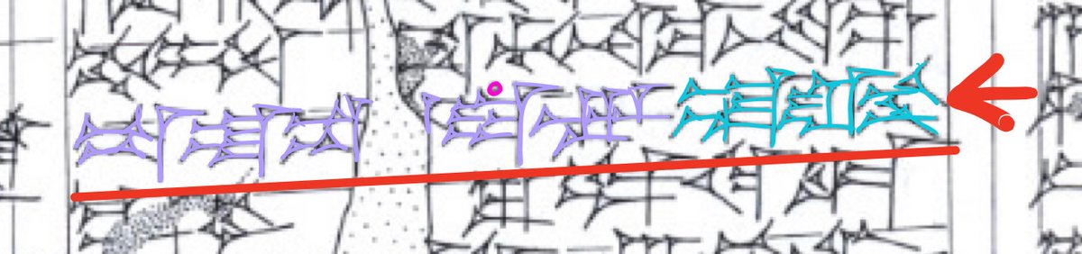 P - the first 3 signs can easily be read as ta-at-ta. Then we run into big trouble. A giant crack has cut away one sign entirely. We are left with ta-at-ta-?-and then at-akThis is where we have to be creative!