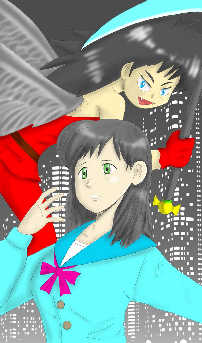 線を細くしてガタガタになったん。
#イラスト #練習中 #悪魔
#落書き #落書き好きさんと繋がりたい  #練習中 
