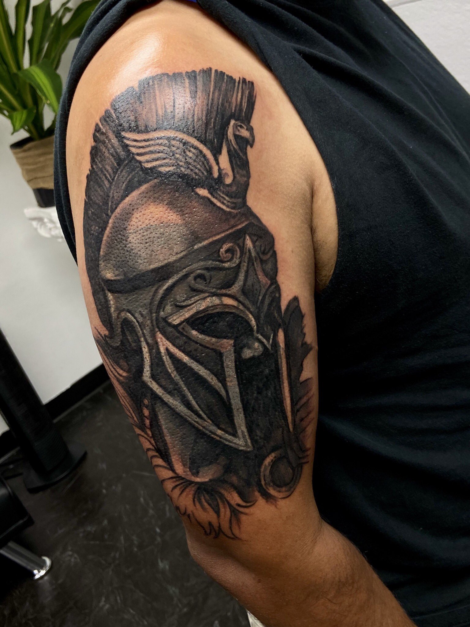 Spartan tattoo! Done by Jojo at Lucky You in Manteca, CA : r/tattoos