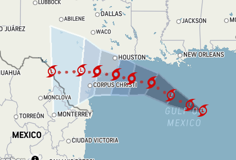 Tropical Depression 8 has developed in the Gulf of Mexico and may become a tropical storm before heading toward the Texas coast. If it becomes a tropical storm, it would be given the name "Hanna": bit.ly/3hsTr5f