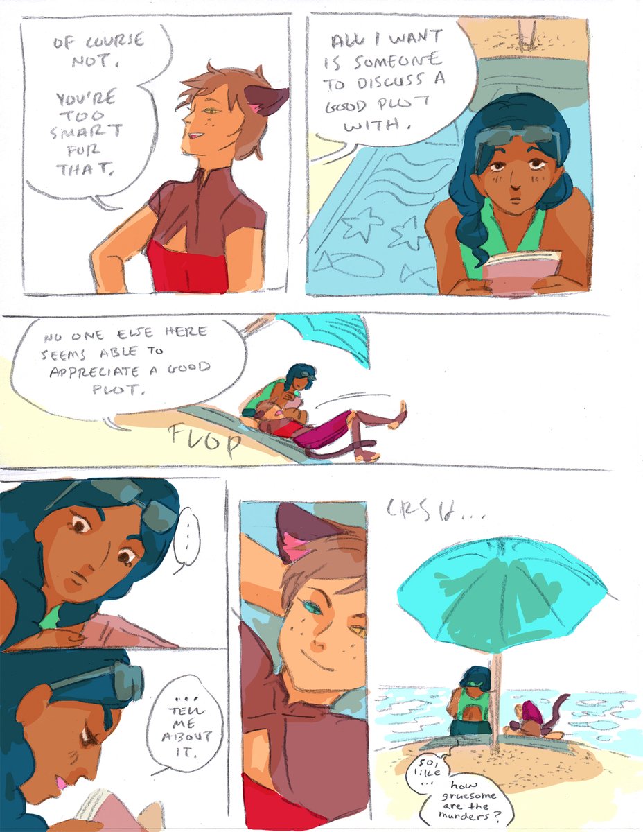 MissBliss1294's tweet photo. Catra bribes - er, makes up with Mermista. Another little post-season 5 #Shera comic. Plus #catradora https://t.co/0E0pxktwuU