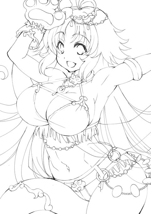 気になるとこちょこちょこ直してたらほとんど描きなおしになった気がする。いや時間かけるつもりない絵なんだけどお乳はこだわっちゃう 