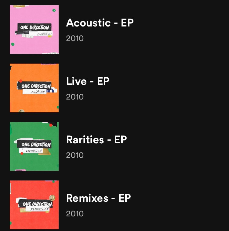 liamcombr's tweet photo. EP’s disponíveis no Spotify:

Acoustic - EP ➡️ https://t.co/sSwjmsOkNq

Live - EP ➡️ https://t.co/KOr5TKyP3Q

Rarities - EP ➡️ https://t.co/VkmupHxMC2

Remixes - EP ➡️ https://t.co/I7UCukAciK

#10YearsOfOneDirection https://t.co/Mck6igGTsI