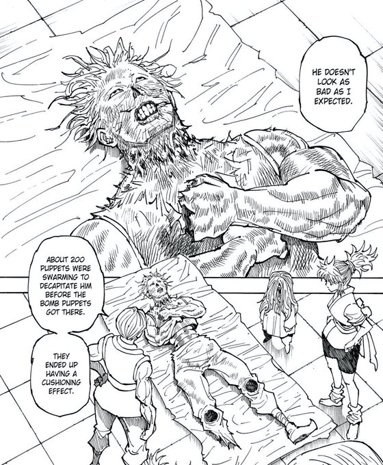 hxh manga spoilers 
.
.
.
hisoka walked so armin could run 