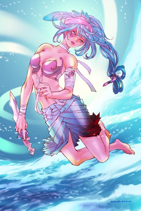 ばらんばらんなメンバーを集めました
(海の人、猫丸、海の精、ビエ) 
#海の日 