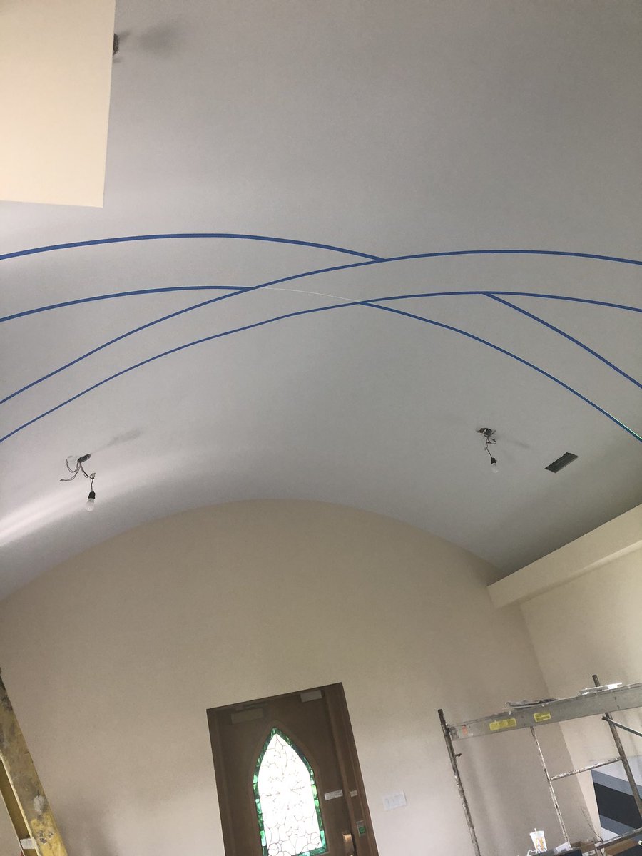 IamDTP's tweet photo. Starting ceiling layout of chapel https://t.co/Lw15MMYxkA