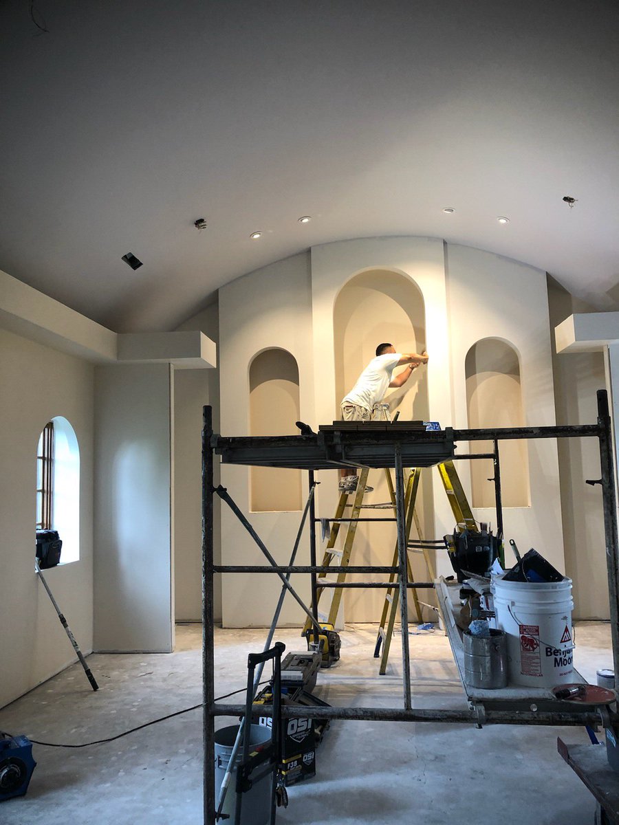 IamDTP's tweet photo. Starting ceiling layout of chapel https://t.co/Lw15MMYxkA