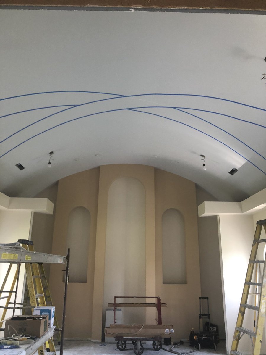 IamDTP's tweet photo. Starting ceiling layout of chapel https://t.co/Lw15MMYxkA