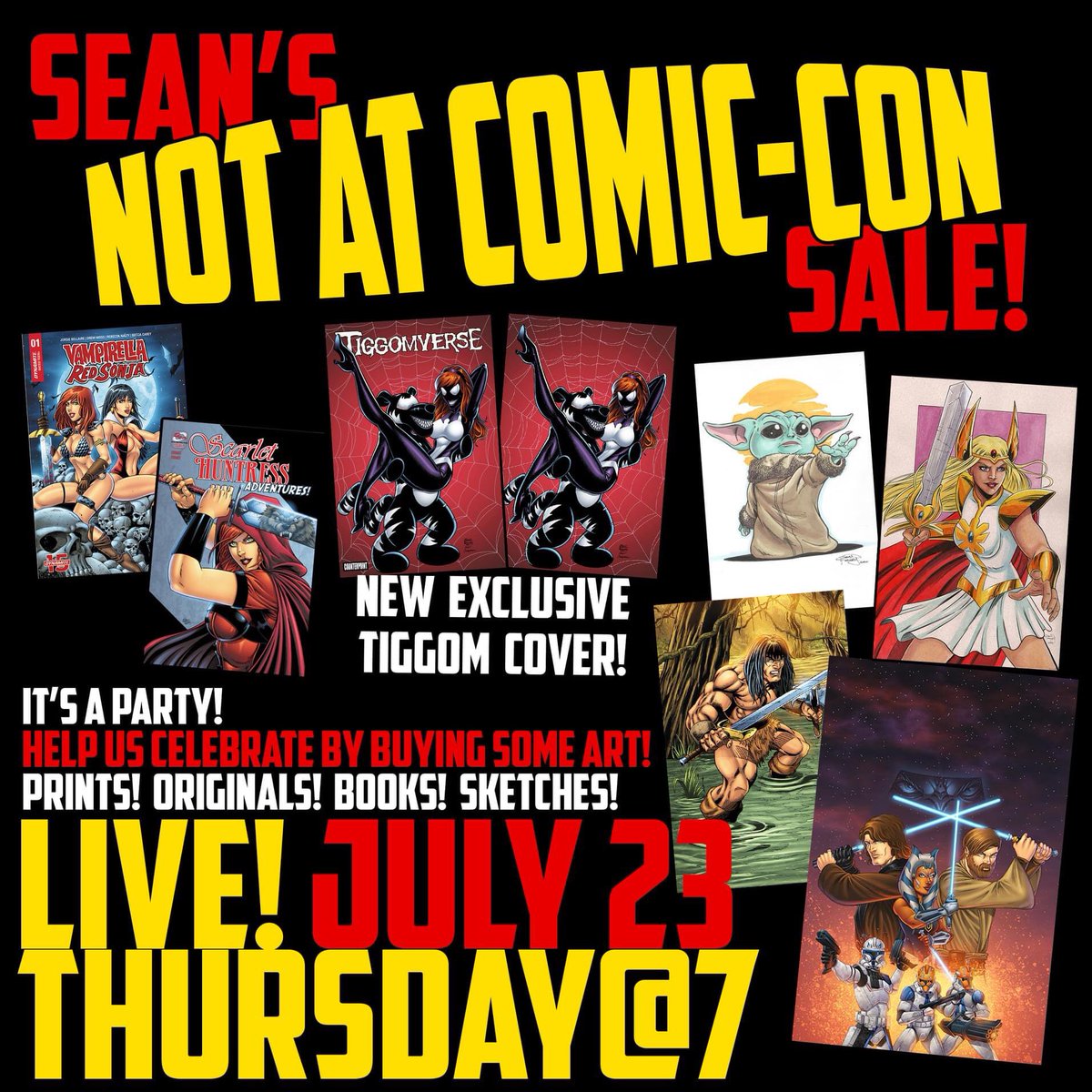 SeanForneyArt's tweet photo. Iโm having a #NotAtComicCon live sale at 7pm ET 7/23/2020 over at https://t.co/VXpcEZ6A6c
#comicbooks #artist https://t.co/b83snuskfK