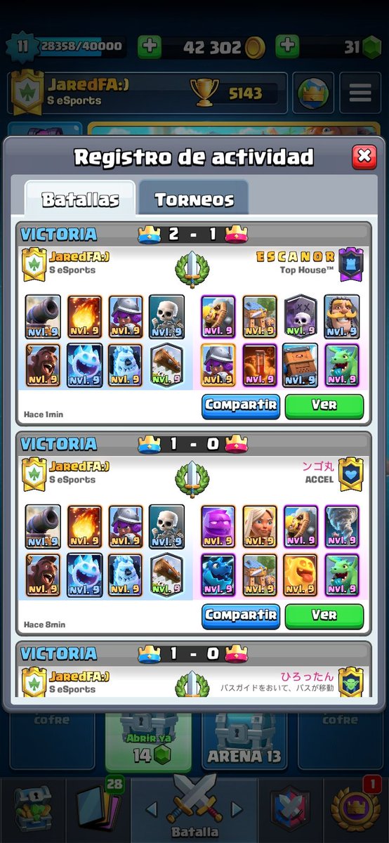 JaredFA_17's tweet photo. Preparado para el desafio de 20 victorias de la ##notilt
#ClashRoyale #crl #cr #notilt https://t.co/N2RhCymaAm