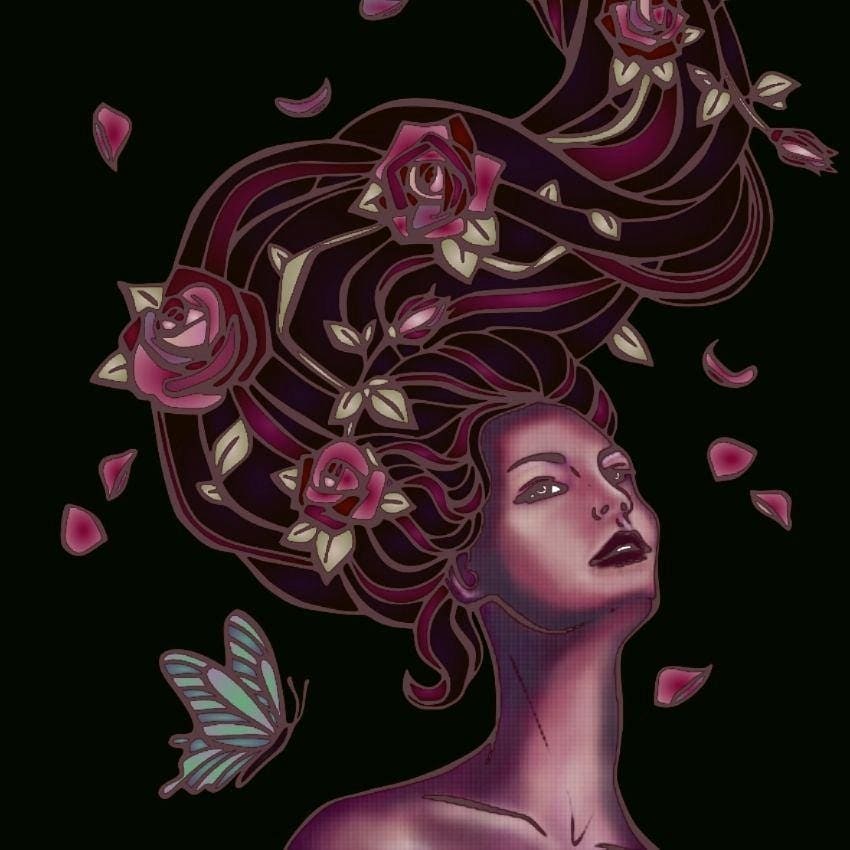 ColorflyApp's tweet image. Is there a woman who doesn't like flowers? 🌹 
Share your fav artwork of woman with flowers in our game 🙋
❥ #colorfly #colorflyapp
#freeapp #coloringapp #pigmentapp #adultcoloringapp #coloring #coloringbook #coloringbooks #coloringtime #adultcoloring #therapy #stressfree #art