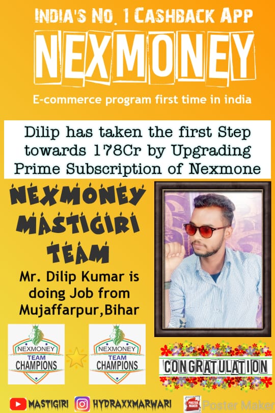 NexMoneyIndia's tweet photo. आपको बहुत बहुत बधाई इस सुनहरे बिज़नेस को करने के लिए💐💐🎯
#NexMoney https://t.co/nK3Xh0aeMV