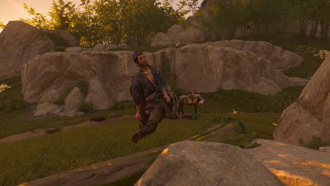 This is the best way to perch on a log #GhostOfTsushima #PS4share https://t.co/0lUrhk1YGy<a href="/tag/ghostoftsushima"class="tags">#GhostOfTsushima</a><a href="/tag/ps4share"class="tags"><span>#ps4share</span></a>