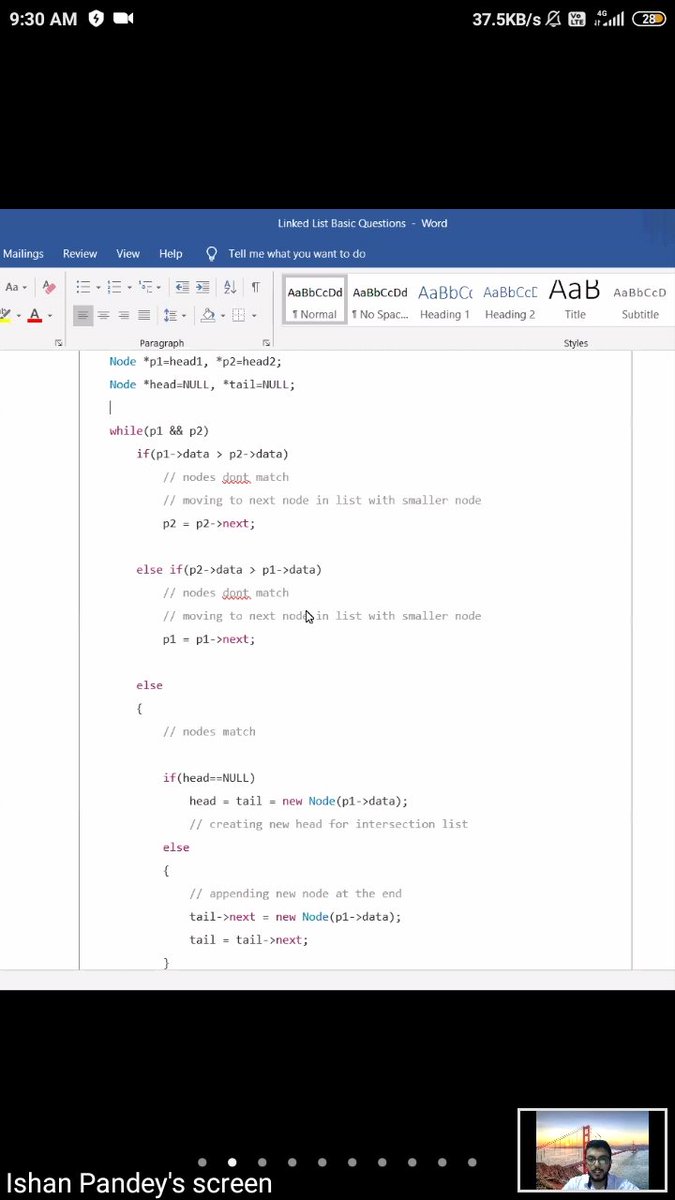 Akshita_archer's tweet image. Day 5:session of learning GirlScript Summit Learning Contest, 
Linkedlist, intersection,sorting
(DSA) Thankyou  @PretestsPassed
Sir #gslearningcontest @Girlscript1 @gssummit #100DaysOfCode
#CodeNewbie #100DaysOfCode #codechallenger #Data