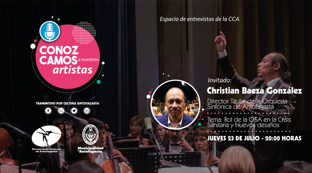 Culturaafta's tweet photo. Este jueves tenemos dos grandes propuestas. Nuestro ciclo #MejorViralizaTusBandas con el rock antofagastino de #Deume (10:00 horas). En la noche, una gran conversación con el Director Titular de la OSA Christian Baeza (20:00 horas) en las RRSS de #CulturaAntofagasta 🎼🎙🎧 https://t.co/lldoZvh6fe