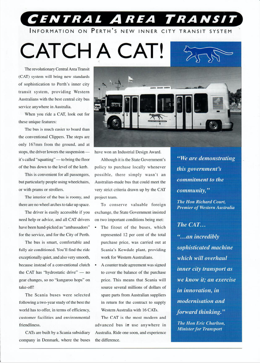 TerraVision_AU's tweet photo. #TBT to 1996, when TerraVision launched its first #PassengerInformationSystem for the Western Australian inner city transit system - CAT Bus! It has been a privilege to journey with Public Transport Authority @TransportWAgov through the different eras!
#publictransport https://t.co/0FKwkNAUd9