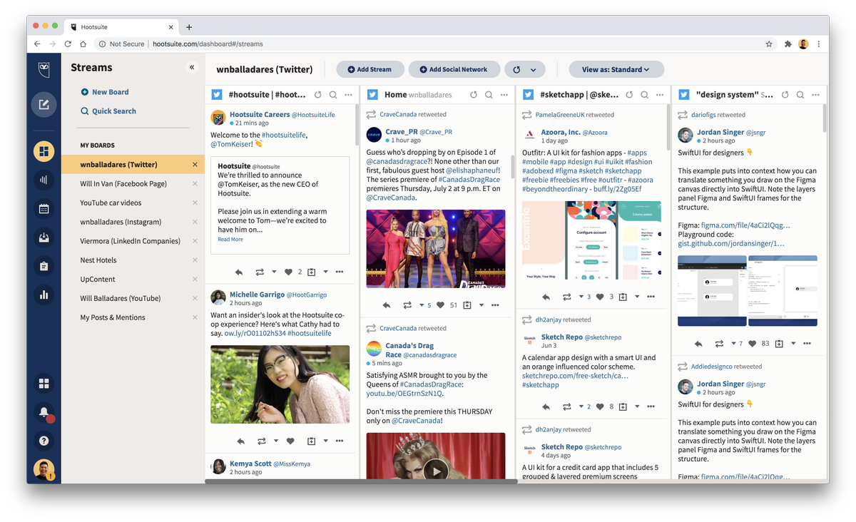 r_jamiehunter's tweet photo. Hot off the press! Hootsuite's dashboard and mobile app just got a brand new look 🤩 Cleaner navigation, fresh look and feel, and simplified user experience 👏 Go turn it on! https://t.co/ctyjMxcK3Z