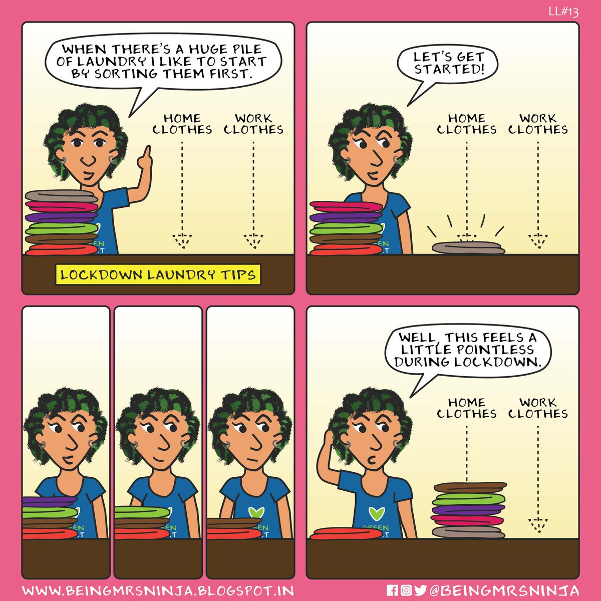 BeingMrsNinja's tweet photo. #LockdownLove is back...with some Domestic Tips! #nope 🤣🤣 #Quarantoons #BMNLockdown #lockdownlife
.
#BMN_LL13 #laundry #quarantine #socialdistancing #isolation #comicstrip #comics #blog #thursday #funstuff #comicblogger #funny #illustration #cartoonist #comicseries #staysafe https://t.co/A5DVd7mS5P
