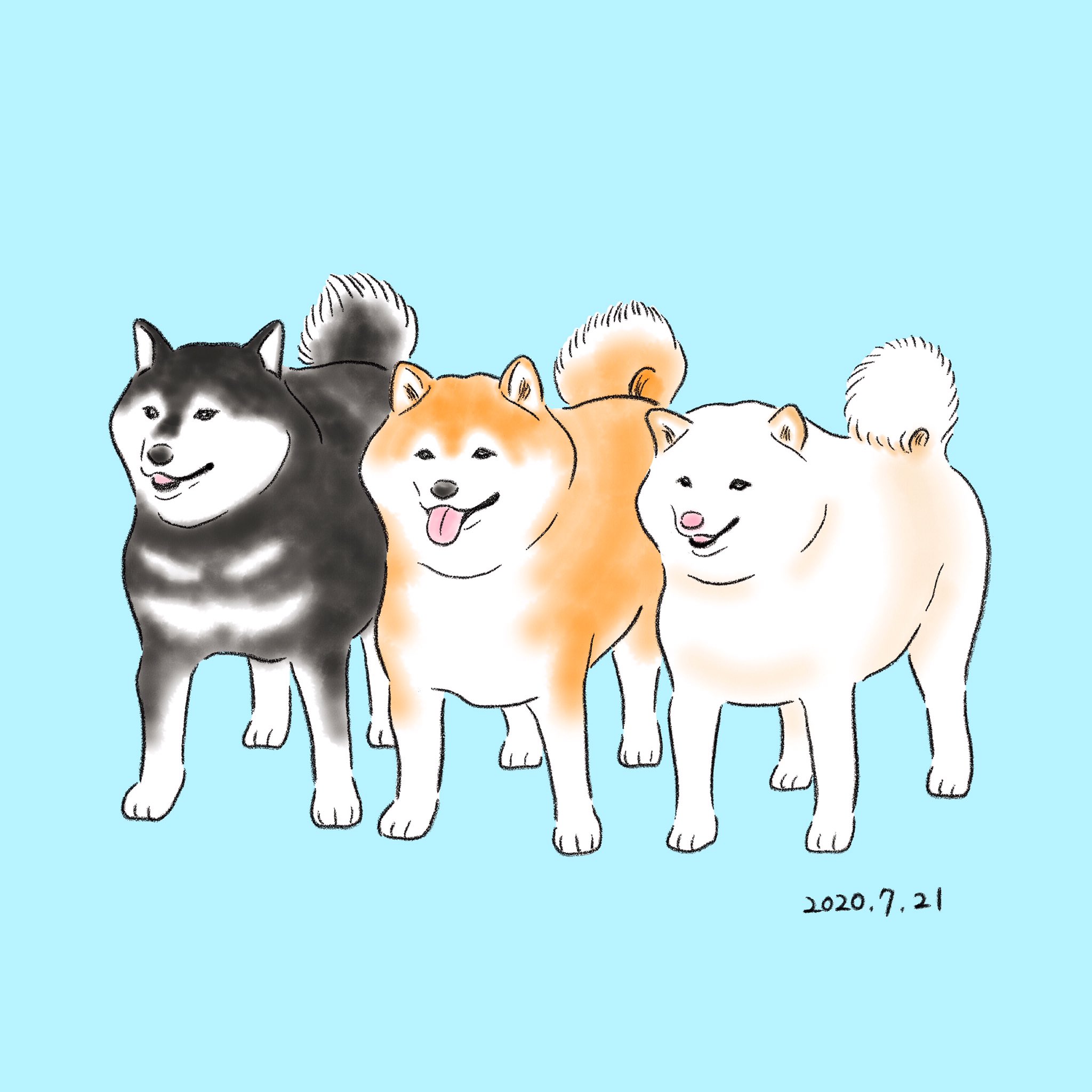 Chippoke ようこ 犬絵 柴犬 デジタル絵画 デジタルイラスト デジ絵 犬イラスト 犬 しばいぬ しば Chippoke犬絵 T Co Rocz327jxc Twitter