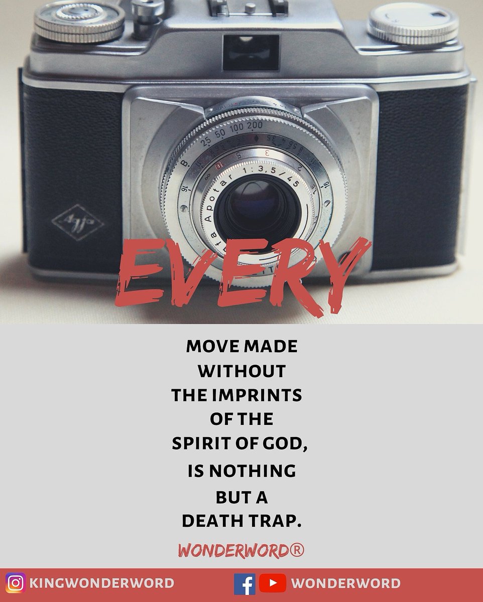 kingwonderword's tweet photo. Every move, decision or choice without God in it, is a death trap.
As you step out today be sure to involve God in all you do.
#GodInEverything
#WonderWord
#BurningLampRecords
#StillWeRise https://t.co/xckmzDqcNd