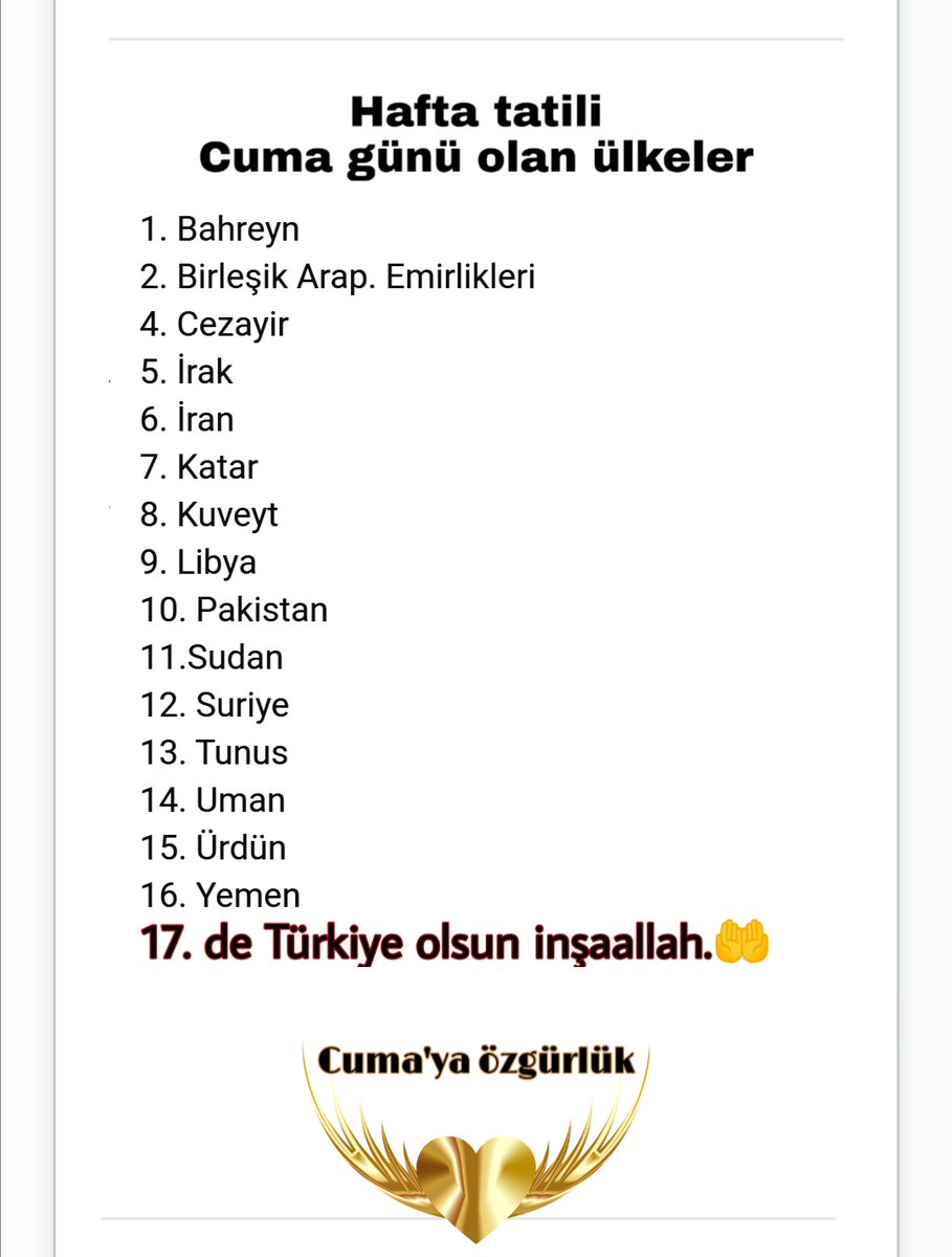 Cuma günü özgür olmalı Müslüman.