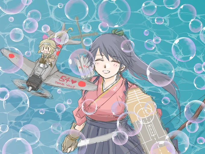 #鳳翔さんのイラストだけで興味を持ってくれる方へ届け

今年はきょうが海の日、ということで過去絵の「海っぽい絵」を 