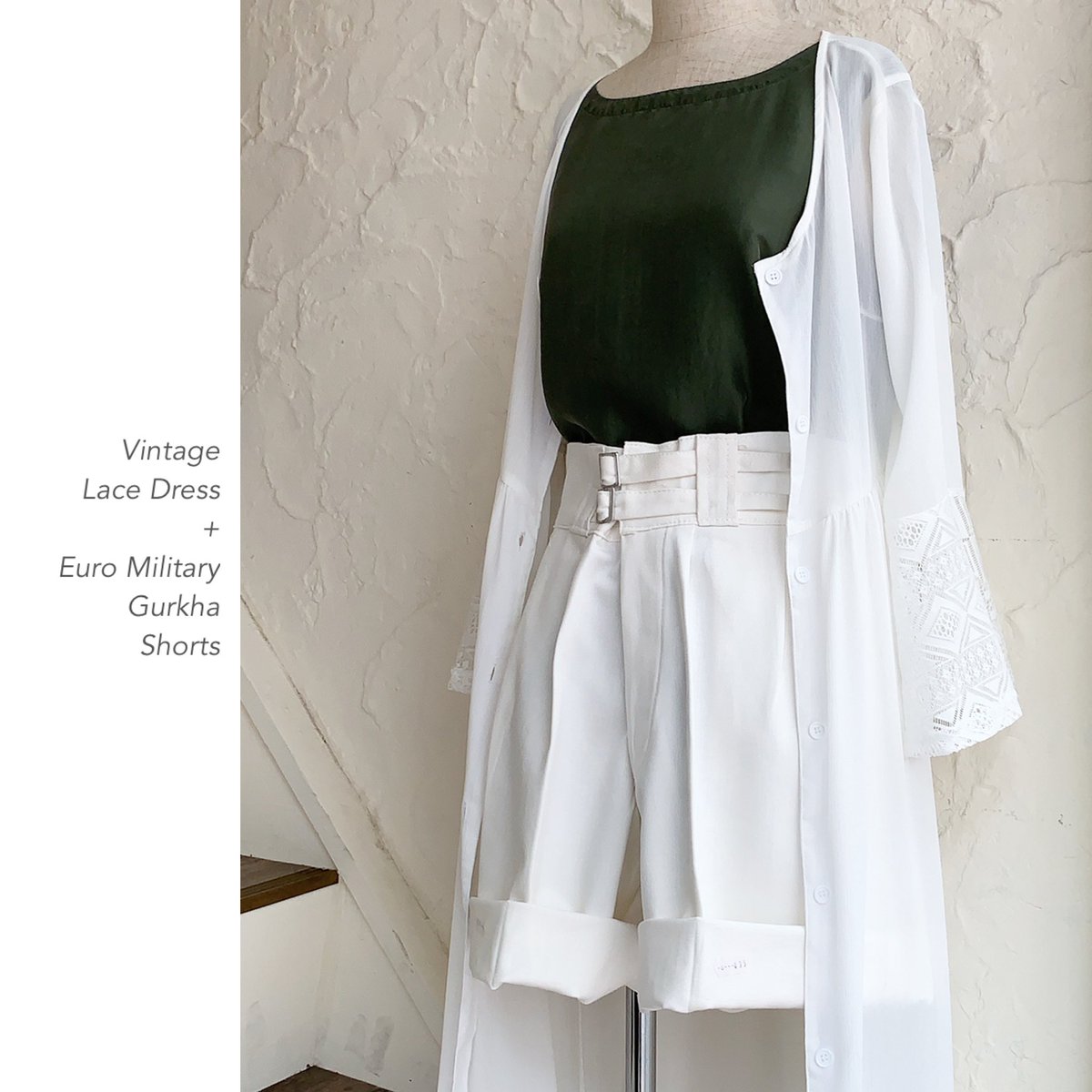 taffee_shop's tweet photo. #recommend
#ootd
#lacedress
#silktops
カーキ×ホワイトの夏コーデ♫
透け感のあるレースワンピースを
ガウンぽく羽織って☺︎
#Taffee #宮崎 #古着 #宮崎古着屋 #四季通り #古着女子 #古着mix https://t.co/FiYBttb2mp