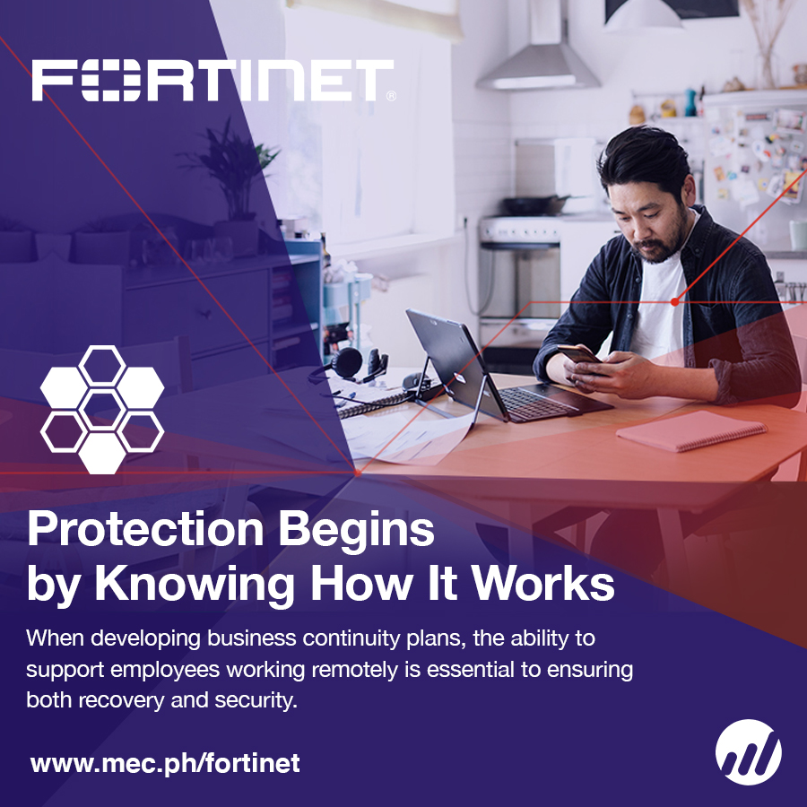 mecph's tweet photo. The transition to remote working opens users and companies to a variety of cybersecurity threats. Fortinet supports remote working through integrated secure teleworker solutions! Learn more: https://t.co/bF3LJWyoxb

#RebootWithMEC https://t.co/xt6sVi8Lzy