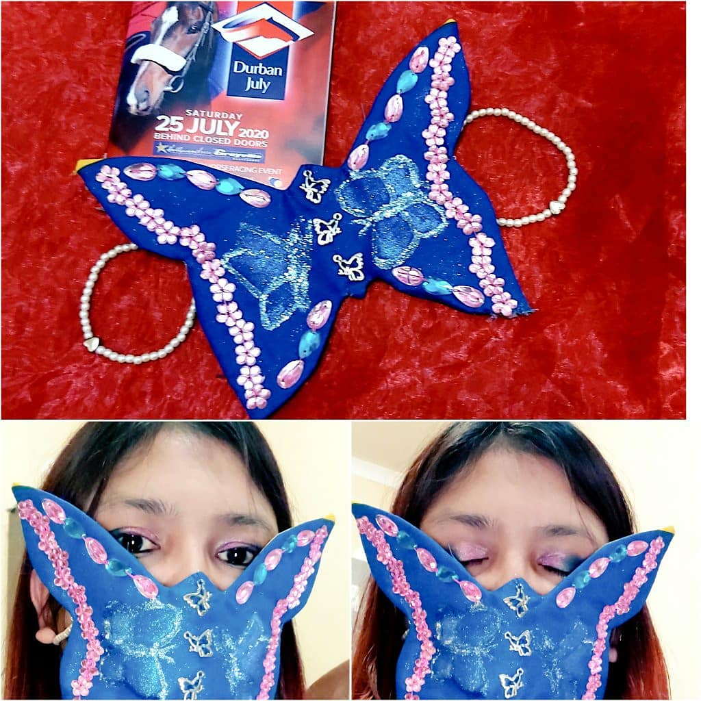 Vana1601's tweet photo. #VDJ2020
#VodacomDurbanJuly
#StayConnected
@VodacomDbnJuly
@NomsaMadida
#butterflyeffect #butterflyinspired
Finally finished π
Had fun with mum designing and creating this mask. My first attempt. Thank you for this exciting competition and a chance to do fun things againπ€π€ https://t.co/2dqqcMrLEL