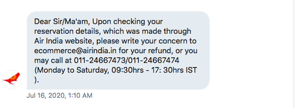 JonahRogues's tweet photo. @airindiain .... its been over 100 days since my flight was cancelled. I'm already in India and need my refund to pay my bills. Your empty automated responses are not the way to treat a customer. @HardeepSPuri Sir, please intervene. https://t.co/i67MRS4ncO