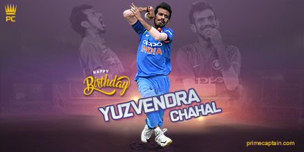 PrimeCaptain1's tweet photo. #PrimeCaptain wishing a very Happy Birthday to the @yuzi_chahal 
Keep Shining and Rocking..

#HappyBirthdayChahal #India #Cricket #spninner #HappyBirthdayYuzi #FantasyCricket https://t.co/9NTMTrZq27