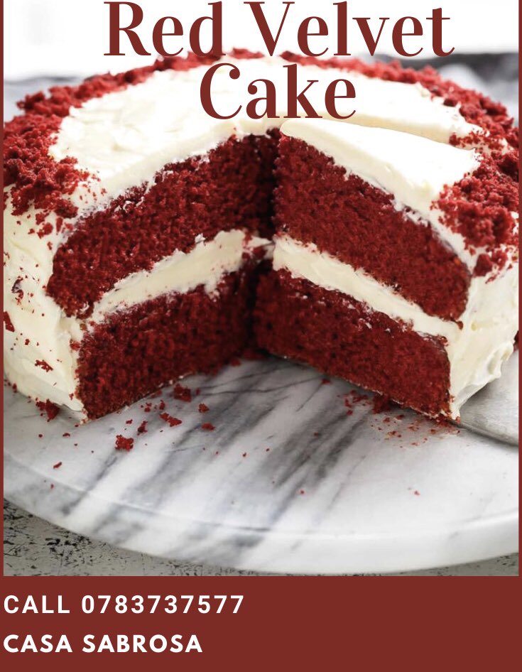 casasabrosaKgli's tweet photo. This creamy (real Cream cheese) delicious Red velvet cake is available in slices and in full! π #thursdaytreat #extradelicious #RwOT https://t.co/Fm2x0dmv0k
