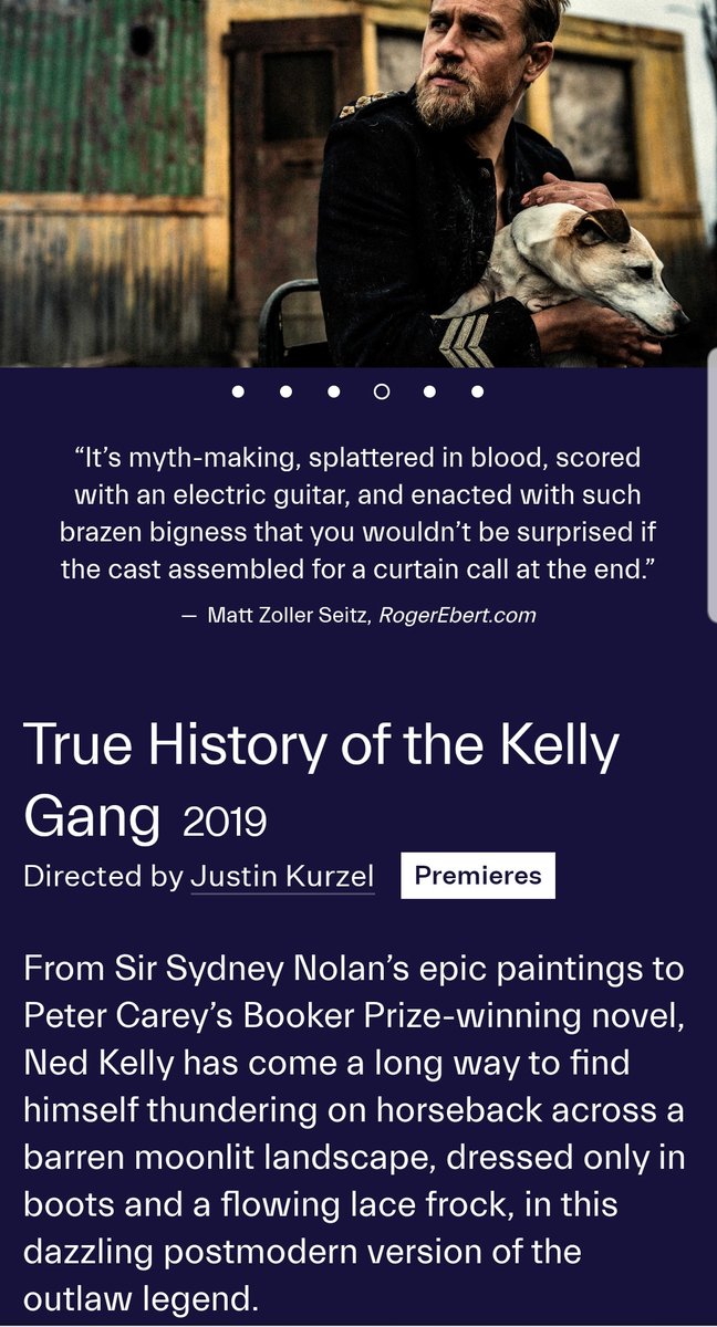The NZIFF kicks off tomorrow.......join us for opening night and watch the premier of TRUE HISTORY OF THE KELLY GANG.

Tickets are $20. Door sales will be available, screening begins at 6pm, join us from 5.30pm for refreshments.

bit.ly/2OQBNvQ