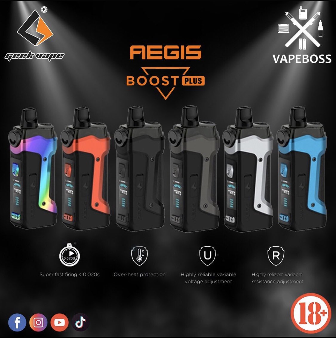 HVapeboss's tweet photo. Aegis Boost Plus and Aegis Max by @GeekvapeTech is now available in vapeboss! https://t.co/NThTlwrUh5