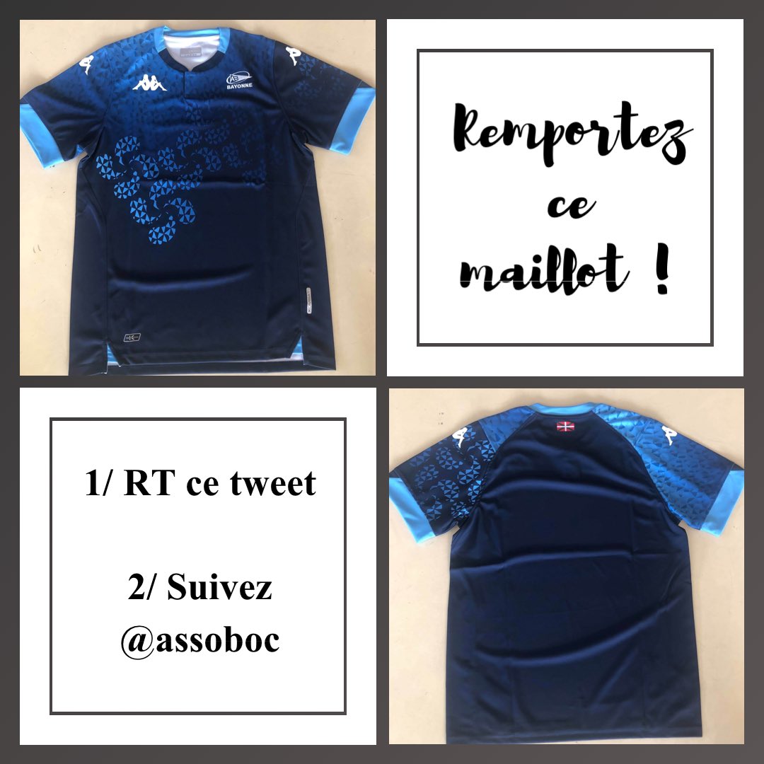 Pour remporter le nouveau maillot <a href="/avironrugbypro/">Aviron Bayonnais</a> vous n'avez qu'à :

- RT ce tweet
- follow <a href="/assoboc/">Asso BOC</a> 

Attention ! Nous vérifierons si toutes les conditions sont remplies ‼️

Vous avez jusqu'au 31 juillet inclus pour jouer et tenter de gagner ce superbe maillot 😉 #jeu #concours