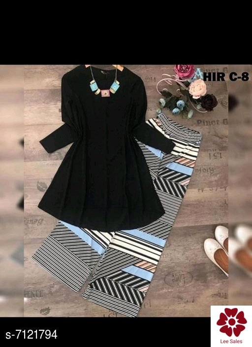 LeeSales8's tweet photo. Catalog Name:*Sassy Women Top &amp; Bottom Set*
Fabric:  American Crepe
Bottom Fabric:  American Crepe
Sleeve Length: Long Sleeves
Bottom Type: Palazzos
Pattern:  Printed
Multipack: 1
Sizes: 
M (Top Bust Size: 38 in, Top Length Size: 38 in, Bottom Waist Size: 30 in, Bottom Length https://t.co/d9krYOG9kr