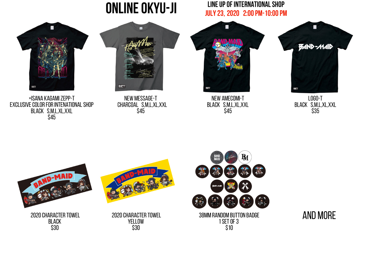 BANDMAID SHOP on Twitter "BANDMAID INTERNATIONAL WEB SHOP has
