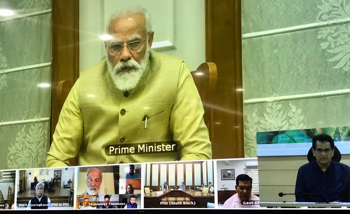 urvashi01's tweet photo. A group of health &amp; tech experts brought together by CEO, NITI Aayog showcased a new telemedicine product to the PM this week. This private sector led initiative has created a truly world-class healthcare solution for India, especially our underserved population @nathealthindia https://t.co/F6T0RR8NzC