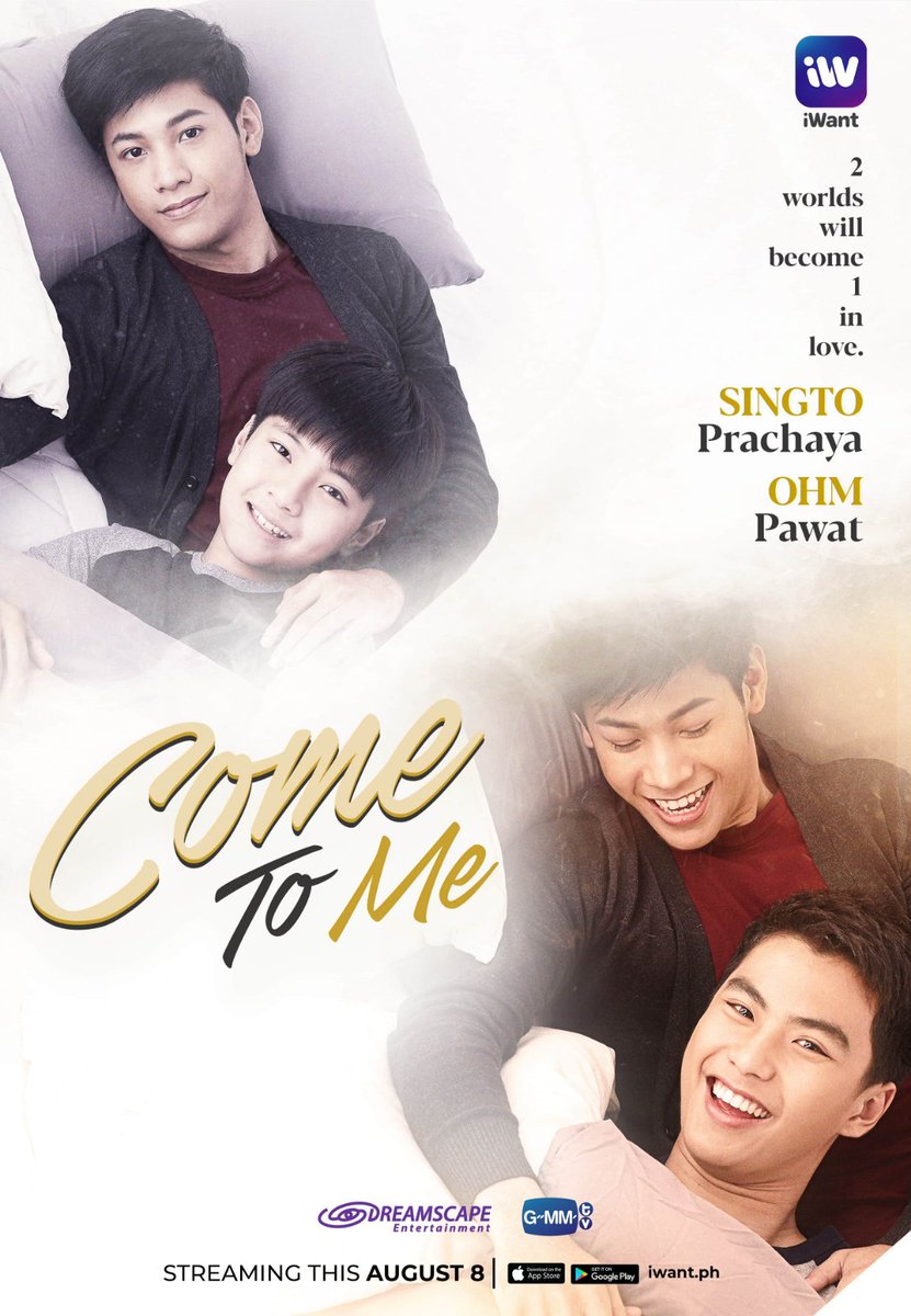 DreamscapePH's tweet photo. 2 worlds will become 1 in love.

Here's a story that will surely melt your heart, starring two of the most charistmatic Thai BL actors @ohmpawatt and @stjinx_maya #ComeToMe streaming this August 8 on iWant! https://t.co/0Zcz5mJH9d