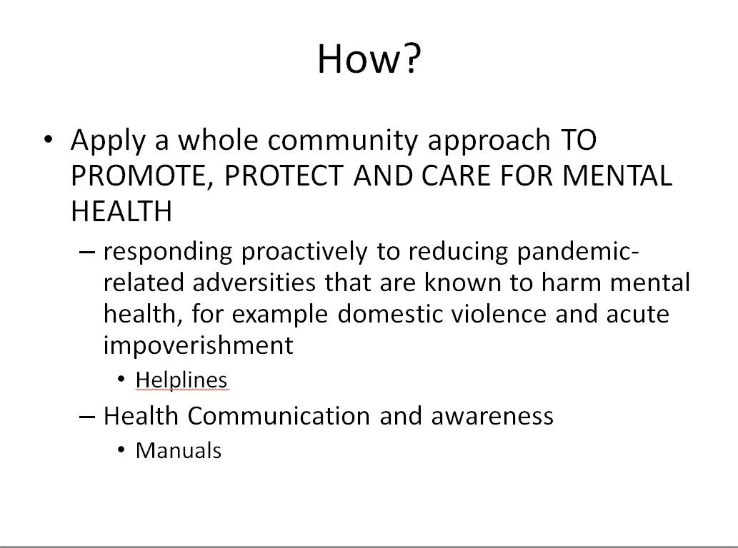 Respond proactively to reduce adversities related to  #COVID19, that harm  #MentalHealth : Prof.  @TISSpeak Aasha Banu Soletti  #MentalHealthMatters 