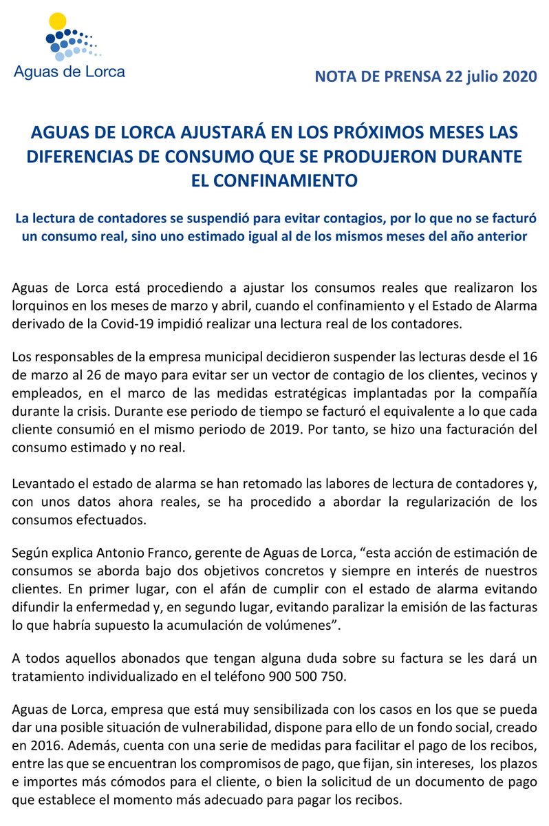 Aguas De Lorca Aguasdelorca Twitter