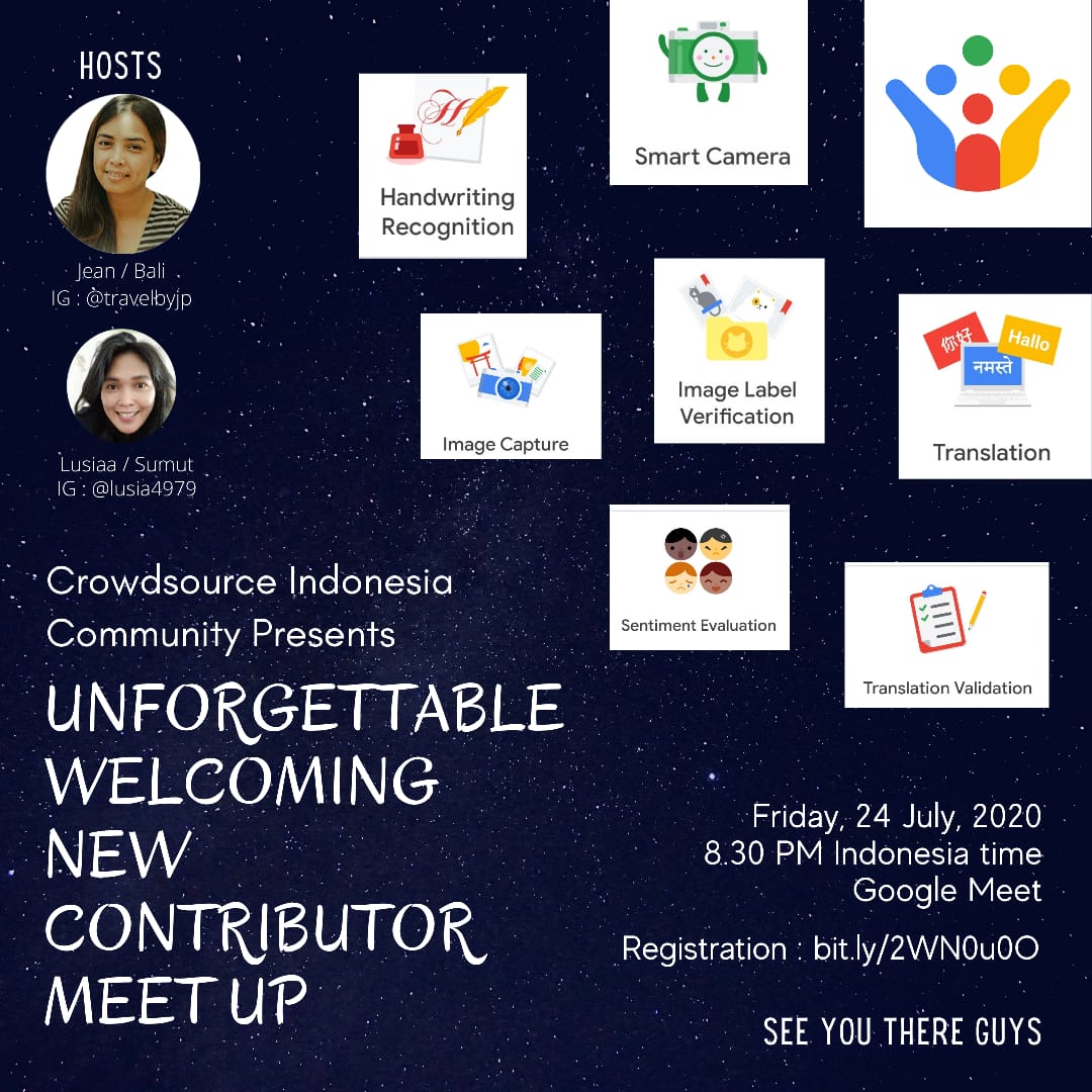 dychan8's tweet photo. Join with us " unforgettable Welcomibg New Contributor" #GoggleCrowdsource #CrowdsourceIndonesia https://t.co/siwtyG9eRH