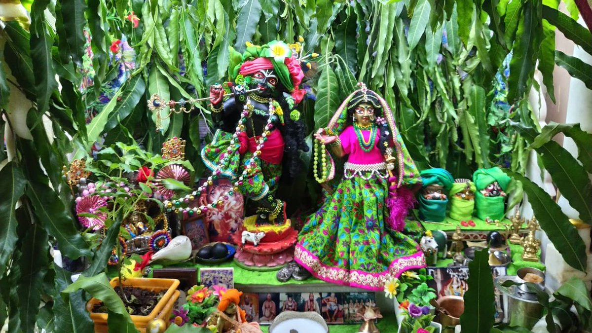 HareKrsnaTV's tweet photo. Hariyali Teej Special Darshan of Sri Sri Radha Kalachandji 🙏🏻💚☘️🌿🍃💚

#hariyaliteej #special_darshan #greentheam #Radhakalachandji #Radha #krishna #jagannath #baladev #subhadra #lord #celibration #festival #specialdarshan #speritual #mostmerciful #beautiful #harekrsnatv https://t.co/JcvFRFUvXe