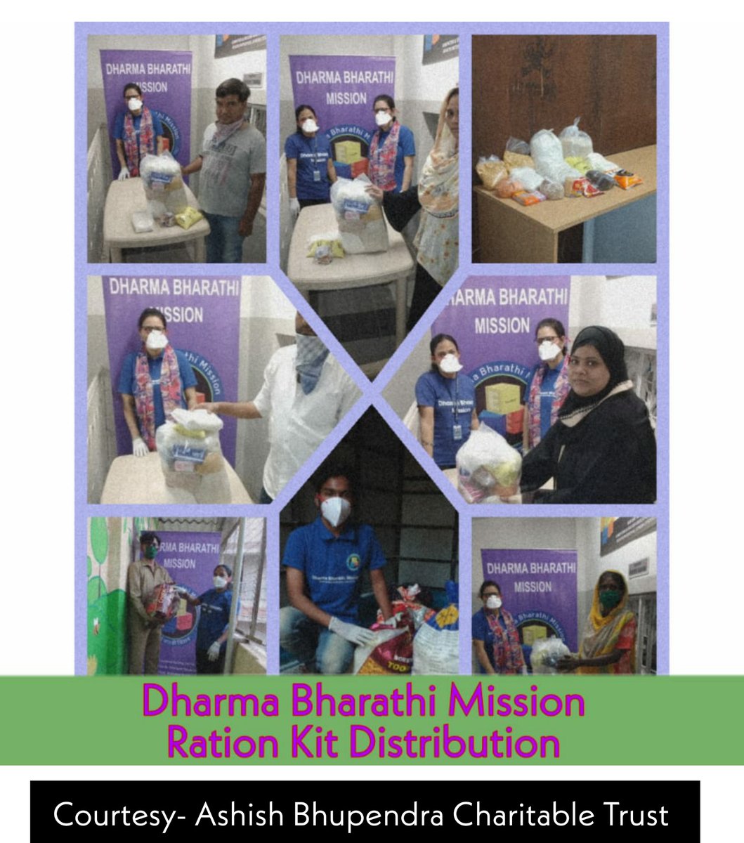 DBMission's tweet photo. Yesterday DBM distributed Ration kits to some 50 families of daily wagers who were in extreme need of the same. These kits had all ration items which will help a family of 4 for 15 days. With this the total families by DBM has reached 6317.

#supportdbm #DBMission #TeamDBM https://t.co/RNLc0iW8LV