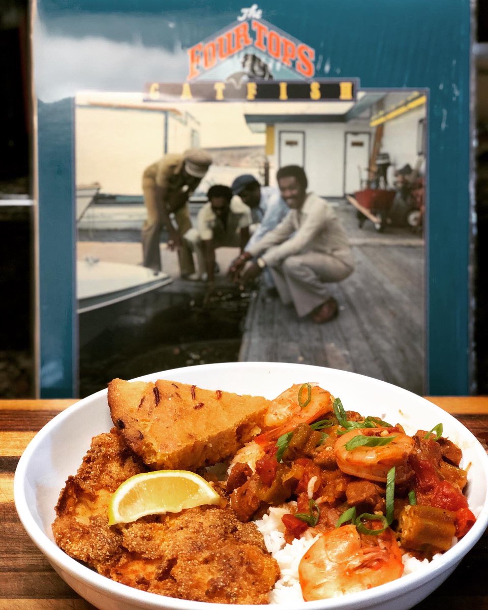 MrChefLobbyist's tweet image. Wednesday Evening Dinner: Stewed Okra, Heirloom Tomatoes, Shrimp and Andouille Sausages with Louisiana Popcorn Rice, Fried Catfish and Cheddar n Honey Skillet Cornbread #cheflobbyist