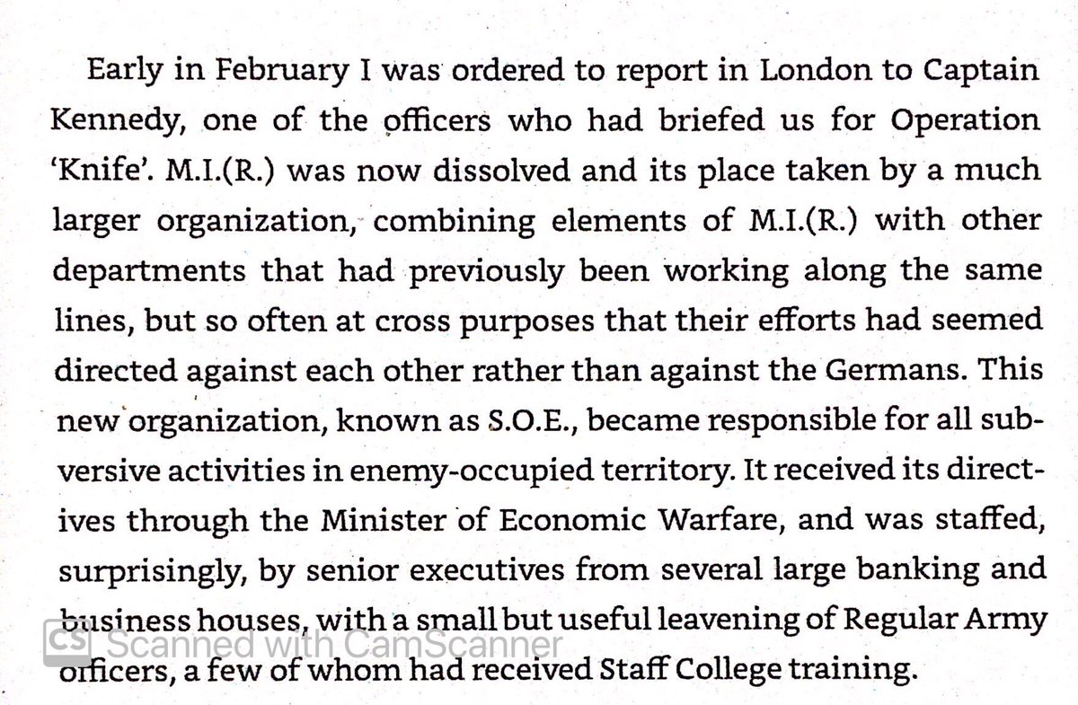Special Operations Executive (SOE) was tasked with subverting Axis-held territory. It was headed by businessmen & bankers, & priorities were set by Minister of Economic Warfare.