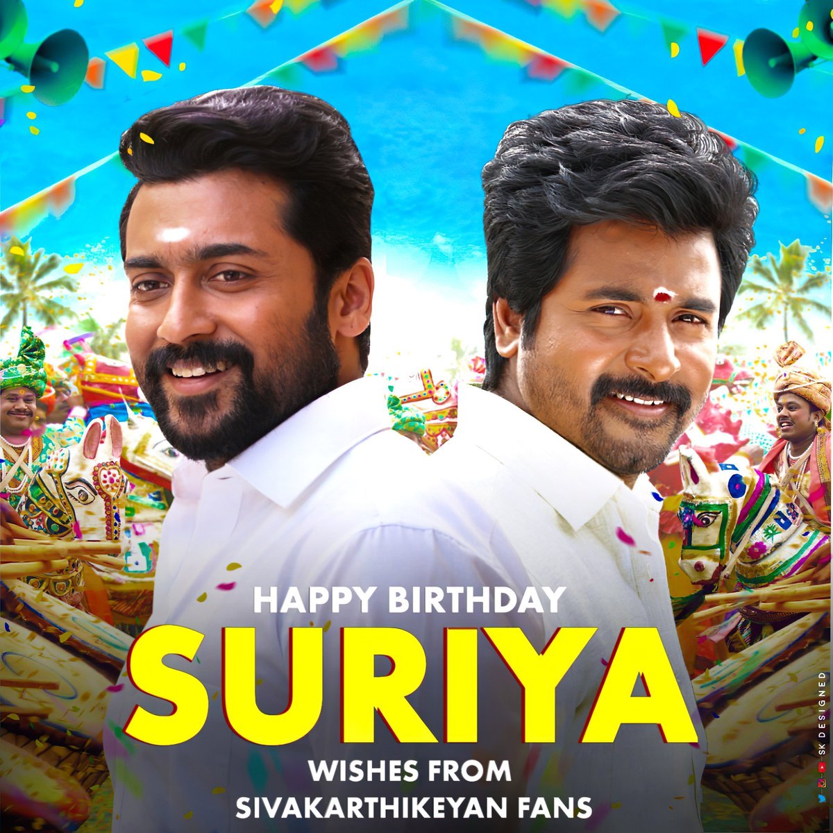SK_360_'s tweet photo. Apart from On Screen , A gem of a personality in Off-Screen too. Happy Birthday to the Ever Charming @Suriya_offl sir ☺️ Behalf of @Siva_Kartikeyan Anna fans ❤️

#HappyBirthdaySuriya https://t.co/sqh3oJbpzw