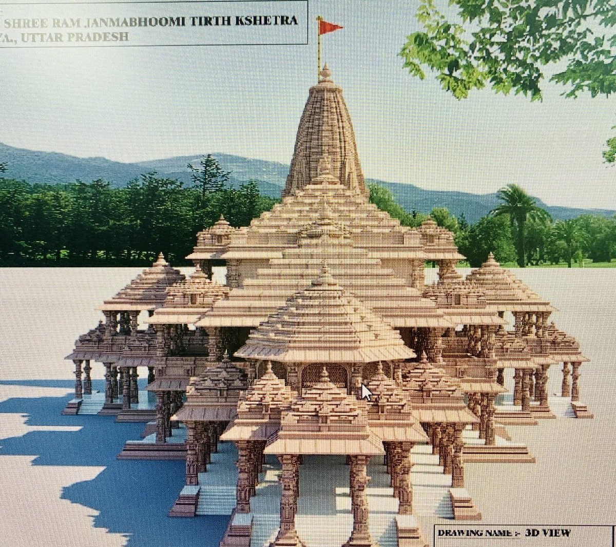 modified30's tweet photo. @Brand_Anuj @Real_Netan Here are some images of the 3D model of proposed new structure of Shri Ram Janmbhoomi Mandir, Ayodhya. #योगी_जी_का_न्याय https://t.co/48ZFsFeCDV